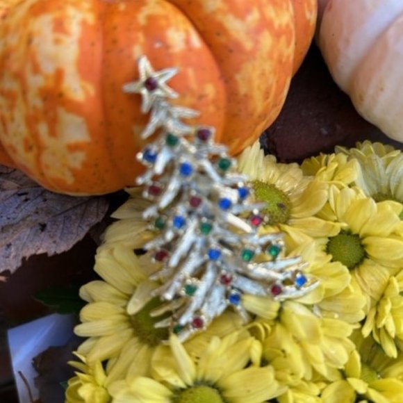 HOLIDAY🎄🎄ART Arthur Pepper Rhinestone Christmas Tree BROOCH - Picture 5 of 7